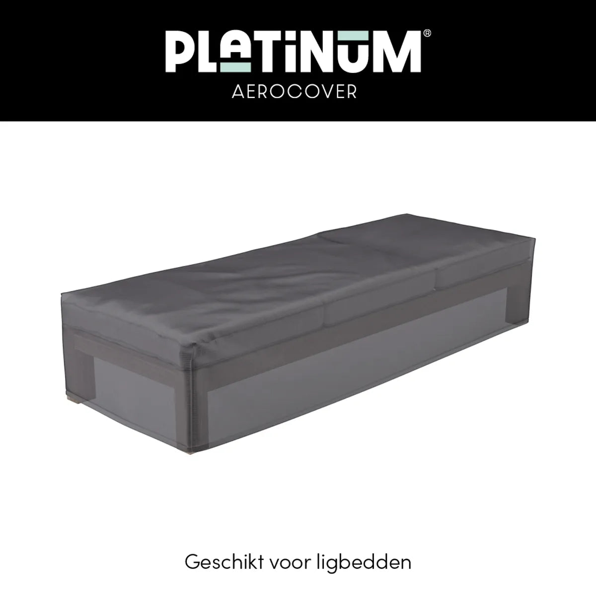 AEROCOVER Loungebed hoes - 210x75x40cm - antraciet  - beschermhoes voor ligbed