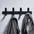 ZONE A-Hook rack kapstok 4 haken - zwart 40cmx5x11cm   ZONDEC444331822