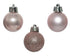 Kerstballen kunststof glans/mat/glitter mix 3cm - poederroze 14st.