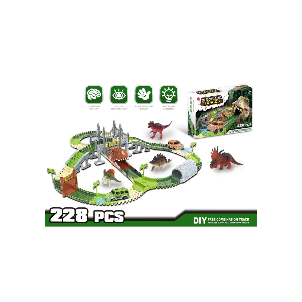Dinosaurus baan met licht - 228st. 10094117
