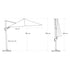 CHALLENGER T2 Premium parasol 300x300cm - manhattan/ antraciet excl. voet