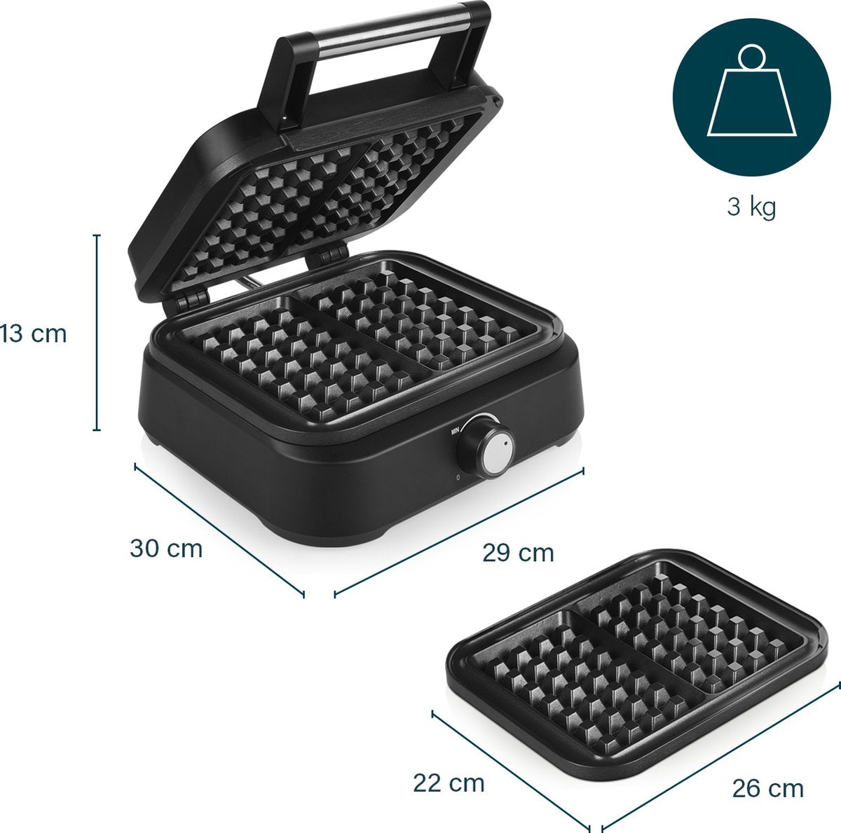 PRINCESS Wafelijzer Belgische wafels - 1500W wafels