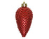 Kerstballen dennenappel kunststof glitter 8cm - kerstrood 6st.