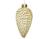 Kerstballen dennenappel kunststof glitter 8cm - wolwit 6st.