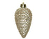 Kerstballen dennenappel kunststof glitter 8cm - parel 6st.
