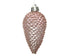 Kerstballen dennenappel kunststof glitter 8cm - poederroze 6st.