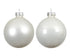 Kerstballen glas emaille/mat mix 5cm - winterwit 12st.