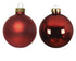 Kerstballen glas glans/mat mix 5cm - kerstrood 12st.