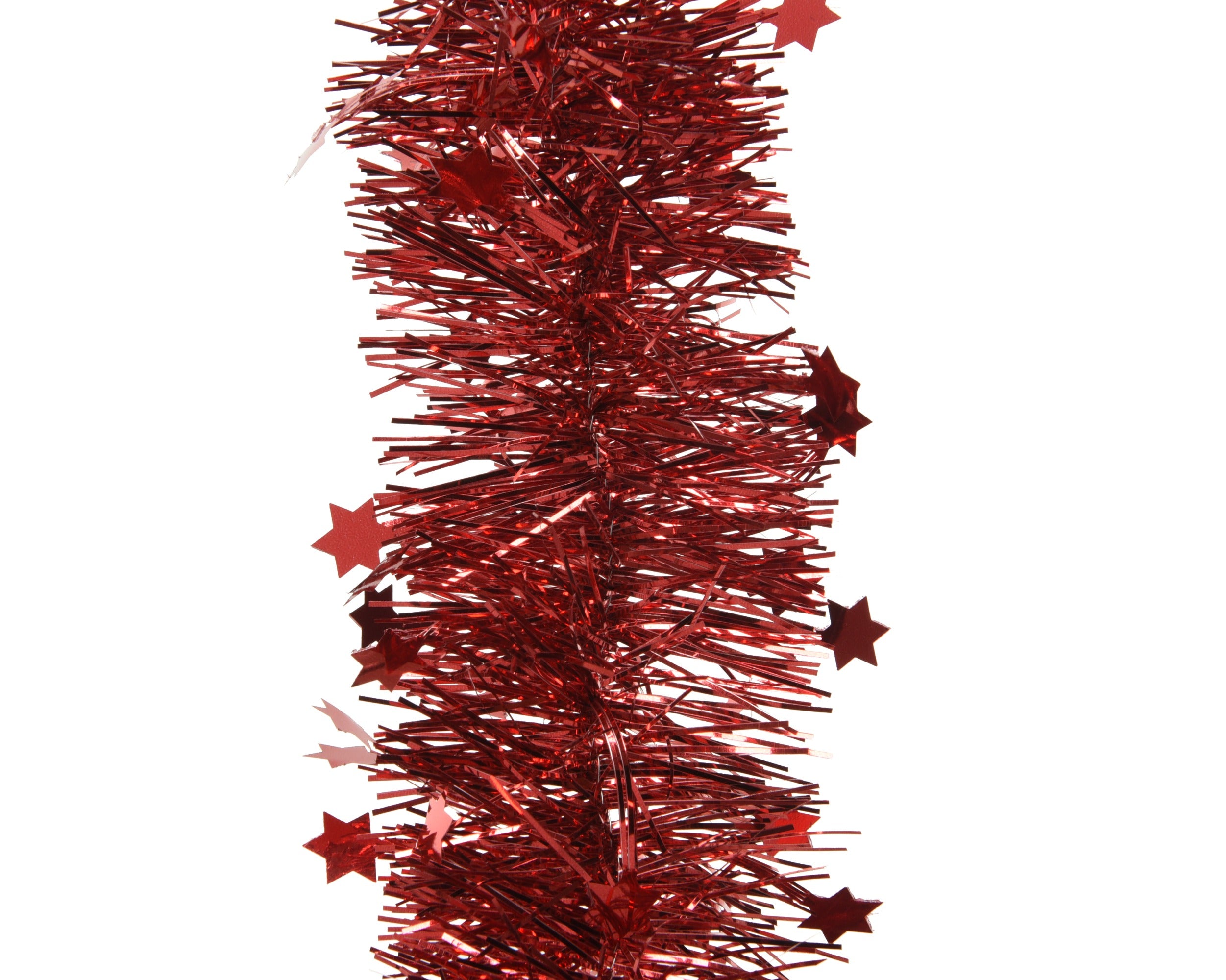 Lametta guirlande glans sterren 2.7cm - kerstrood