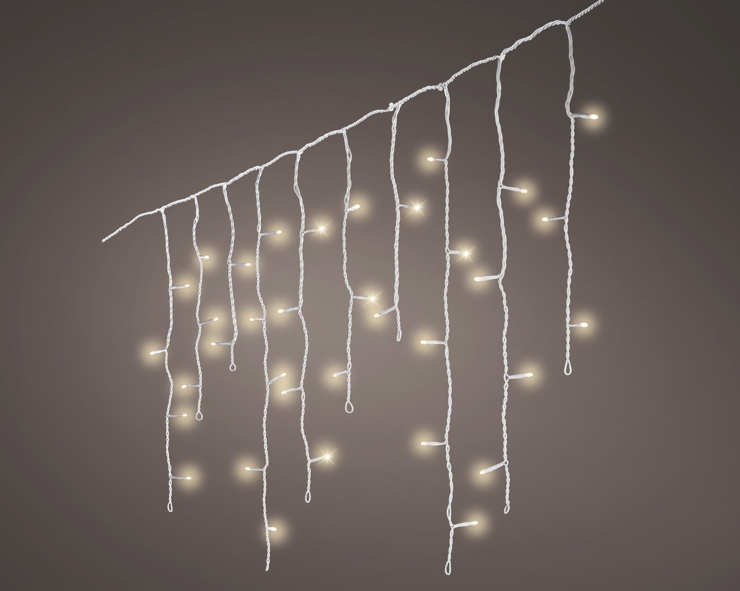 Lumineo LED icicle twinkel buiten 1100x50cm 259L - wit/warm wit  - kerstverlichting