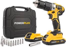 POWERPLUS Schroefboormachine borstelloos 20V + 2batt.  TU UC