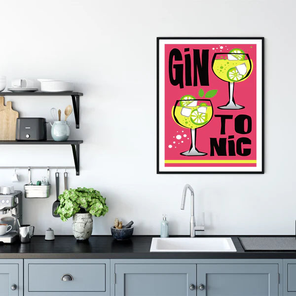 Poster cocktails Gin Tonic - 30x40cm