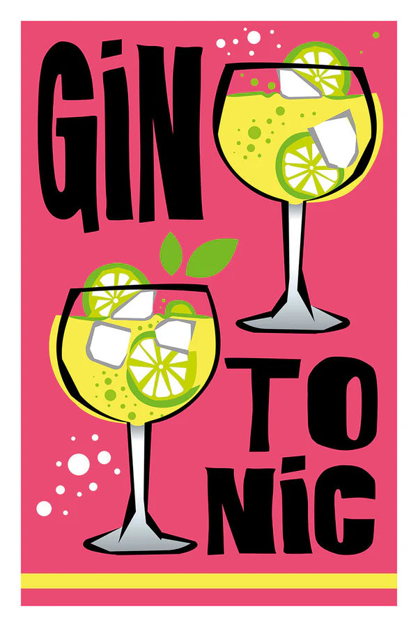 Poster cocktails Gin Tonic - 30x40cm