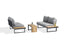 OLYMPIA Loungeset alu/ acacia met koffie - bijzettafel  680818