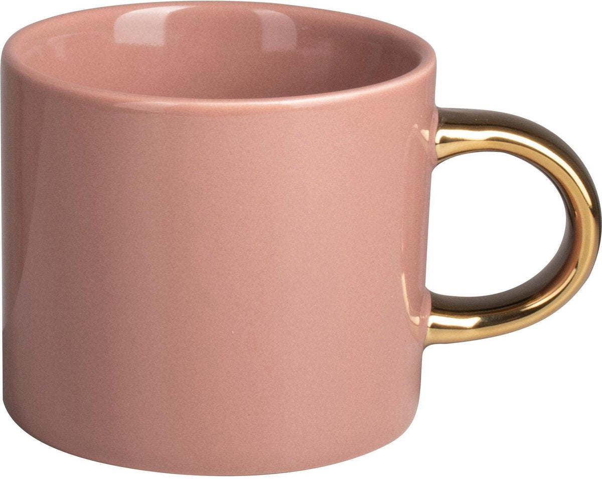 GUSTA Mok 230ml - l. roze/ goud