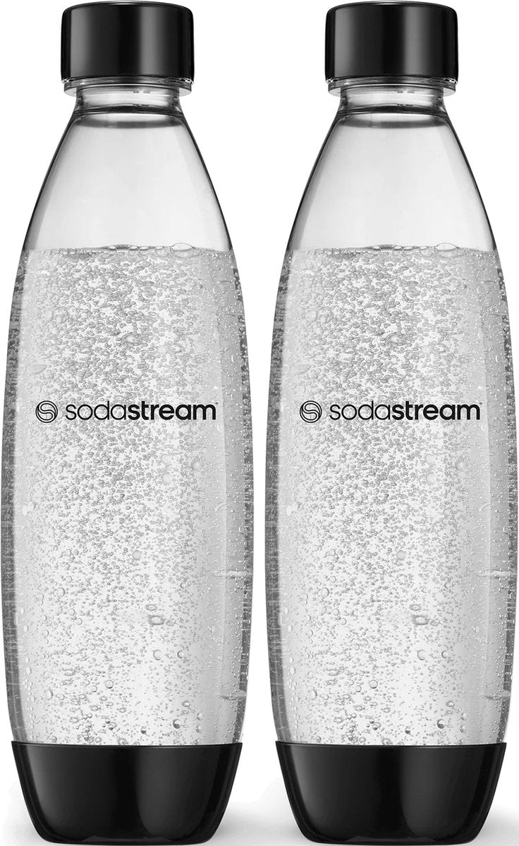 SODASTREAM Flessen duopack 1L - zwart vaatwasbestendig  vr Terra/ Art/ Duo
