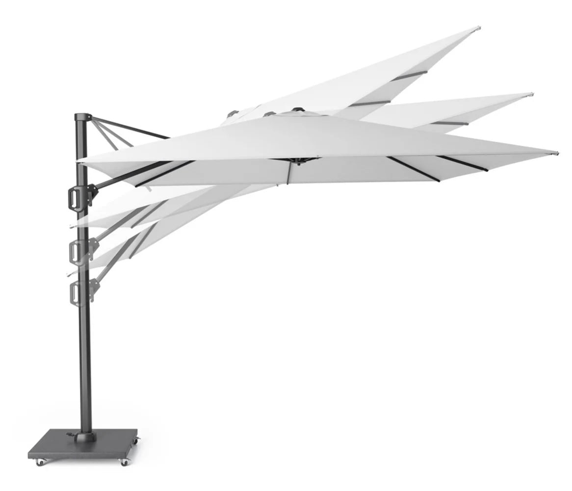 CHALLENGER T1 Premium parasol 350x350cm- doek havanna - paal antraciet excl voet