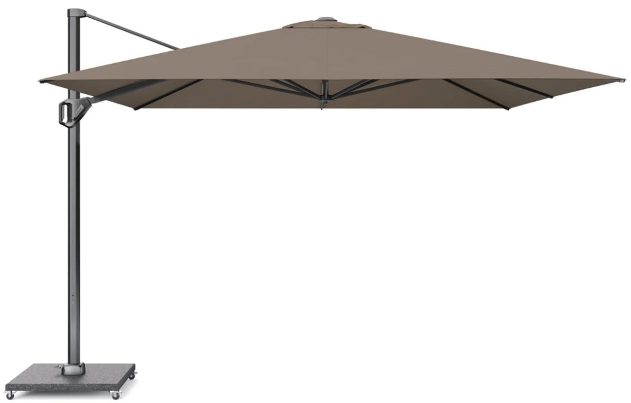 CHALLENGER T1 Premium parasol 350x350cm- doek havanna - paal antraciet excl voet