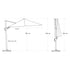 CHALLENGER T2 parasol 350x260cm - licht grijs/ antraciet excl. voet