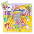 DJECO Puzzel silhouette - Regenboos bus - 16st.