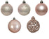 Kerstballen kunststof glans/mat/glitter mix 6cm - poederroze 37st.