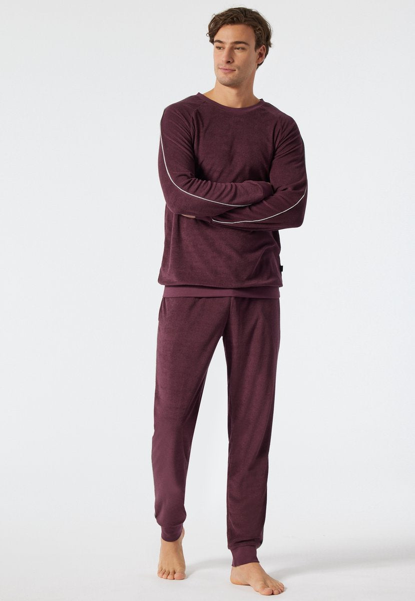 SCHIESSER Heren pyjama - wijnrood - 056