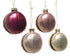 Kersthanger macaron glas glitter 5.5cm - ass. (prijs per stuk)