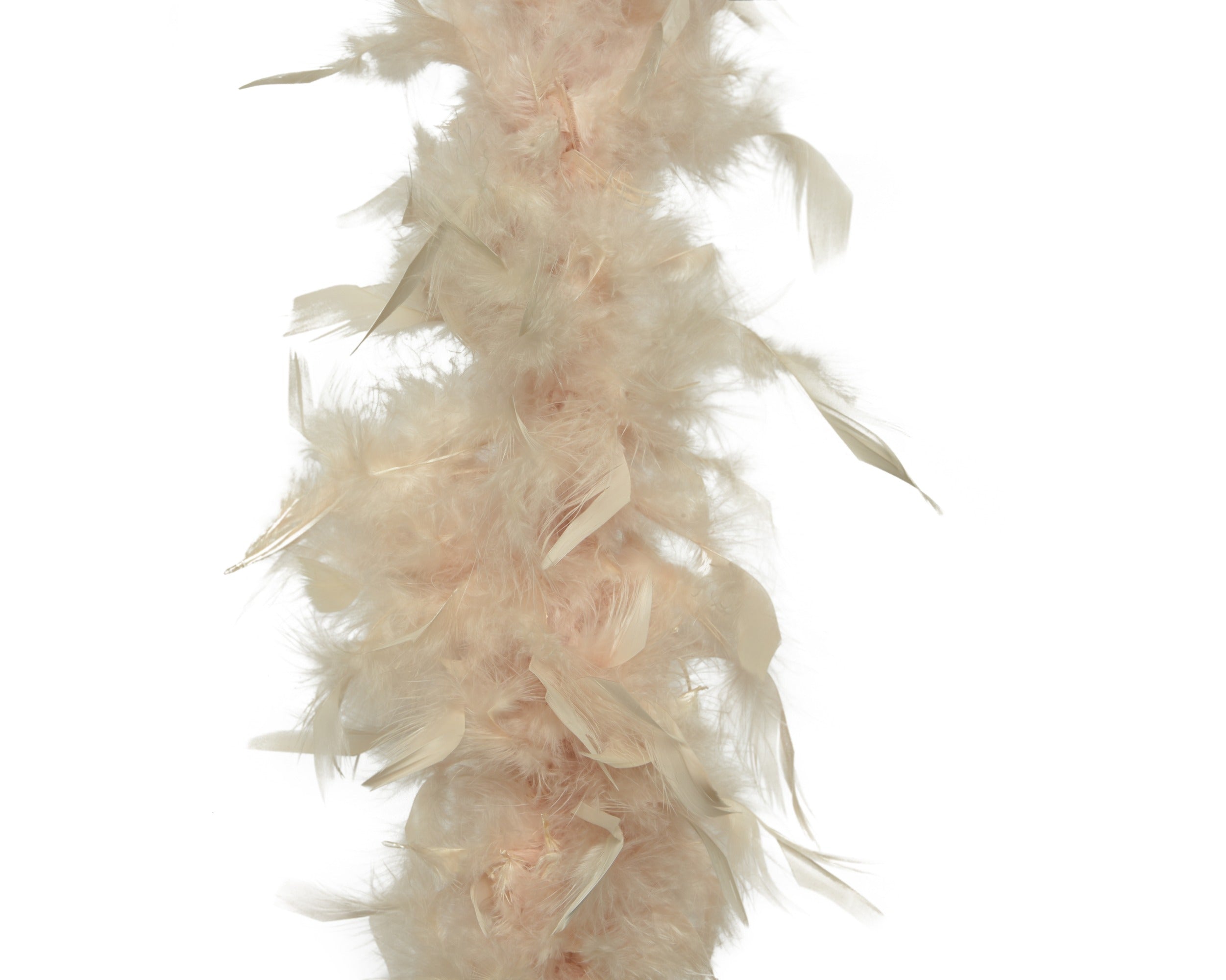 Kerst boa veer 184cm - parel