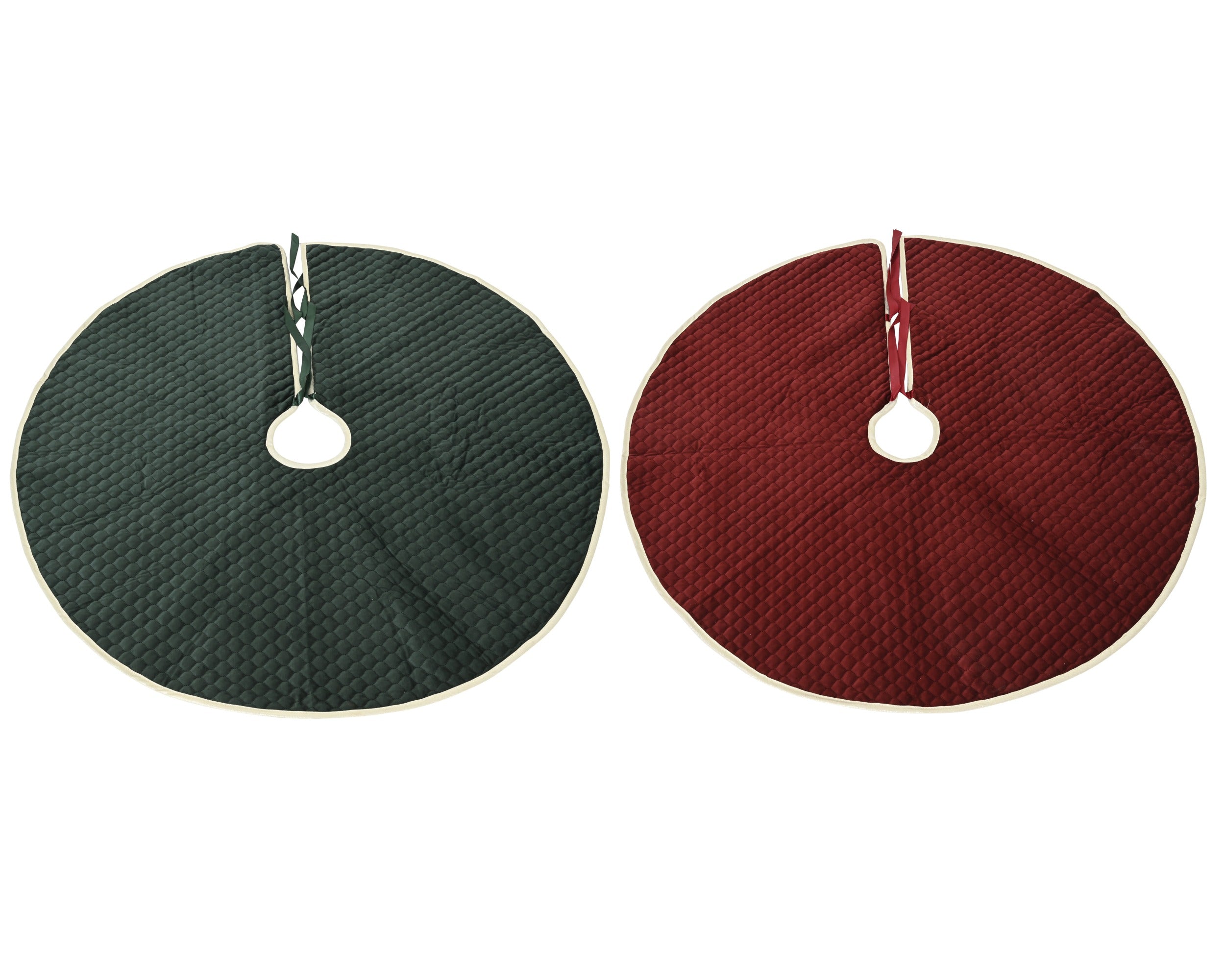 Kerst boomrok polyester fluweel 100cm - ass. (prijs per stuk)