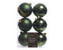 Kerstballen kunststof glans/mat mix 8cm - dennengroen 6st.