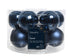Kerstballen glas glans/mat mix 5cm - nachtblauw 12st.