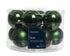 Kerstballen glas glans/mat mix 5cm - dennengroen 12st.