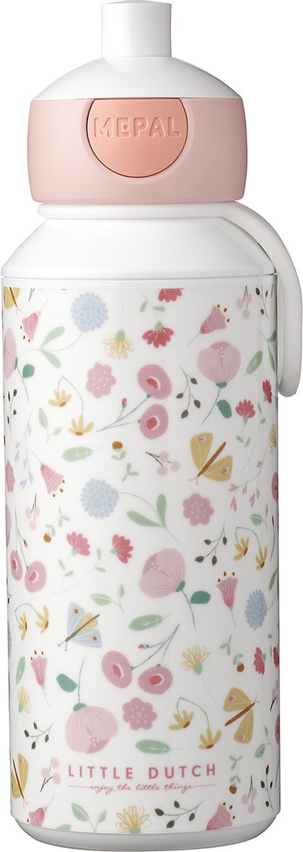 MEPAL Campus drinkfles pop-up 400ml - flowers & butterflies