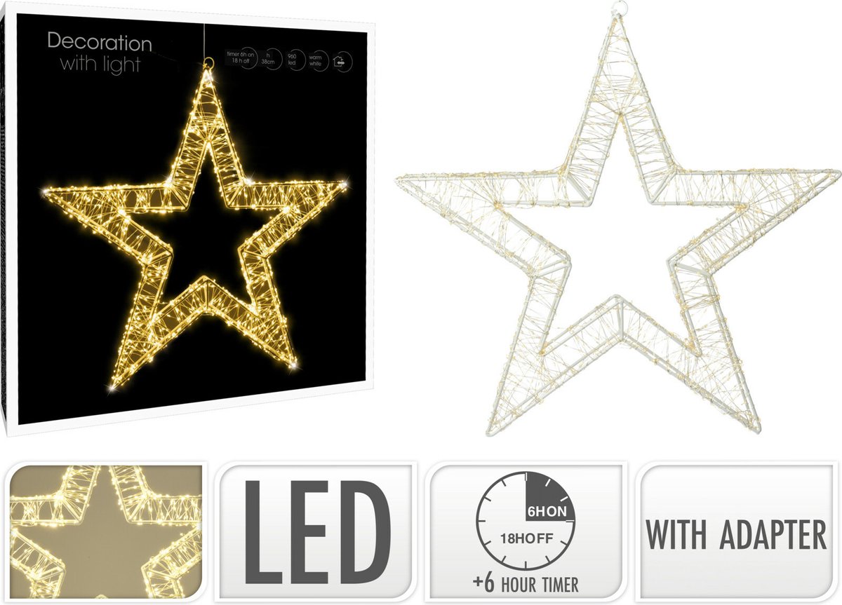 Kerstverlichting ster 960LED 38cm - warm wit AX5307130