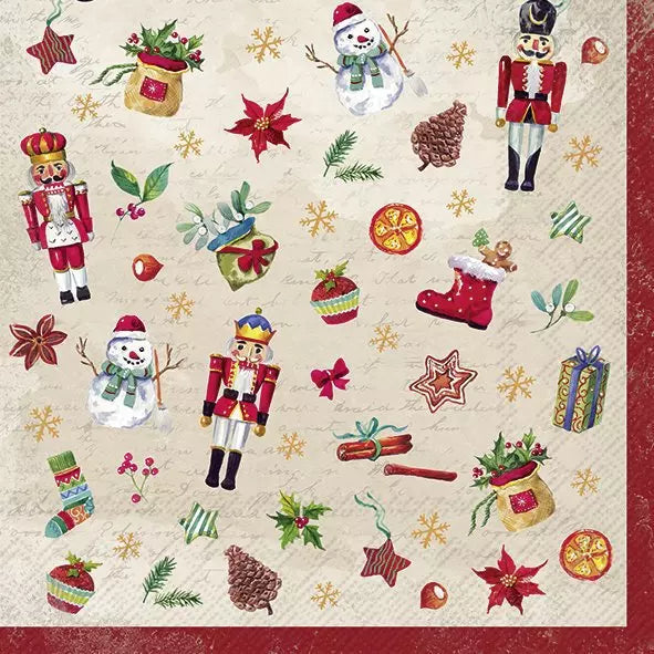 IHR Servetten 33x33cm - Festive tradit. cream   3834301660