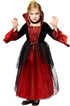 Kostuum PRINSES rood/zwart - 128