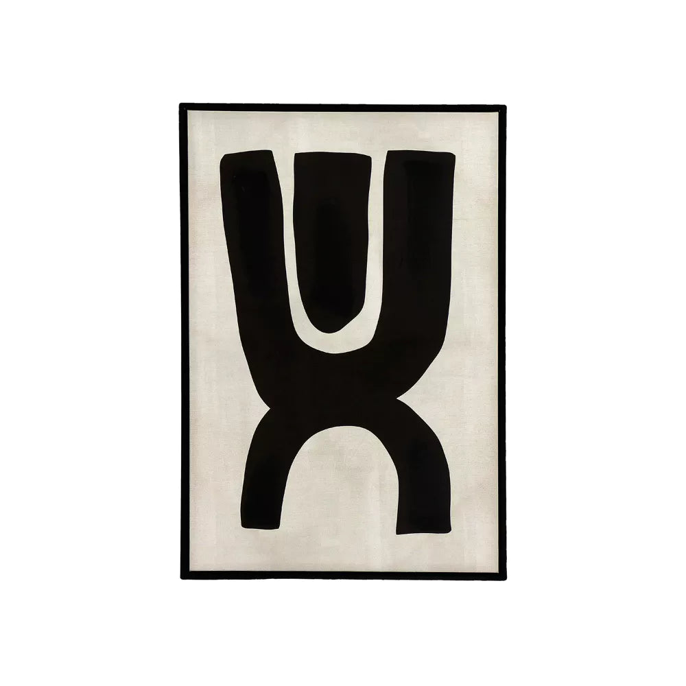 Pomax EQUILIBRO canvas met kader - 60x90 cm - hout/ zwart
