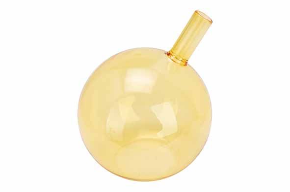 BALL vaas glas - 10x12cm - geel
