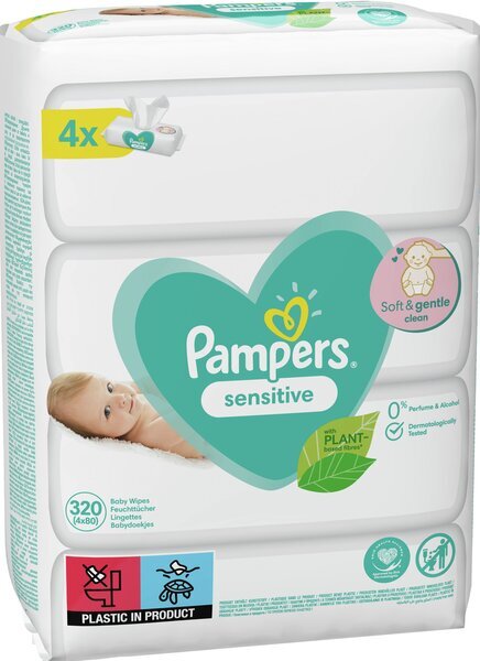 PAMPERS Babydoekjes 4x80st.- sensitive