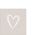 PPD Servetten - 25x25cm - pure heart taupe