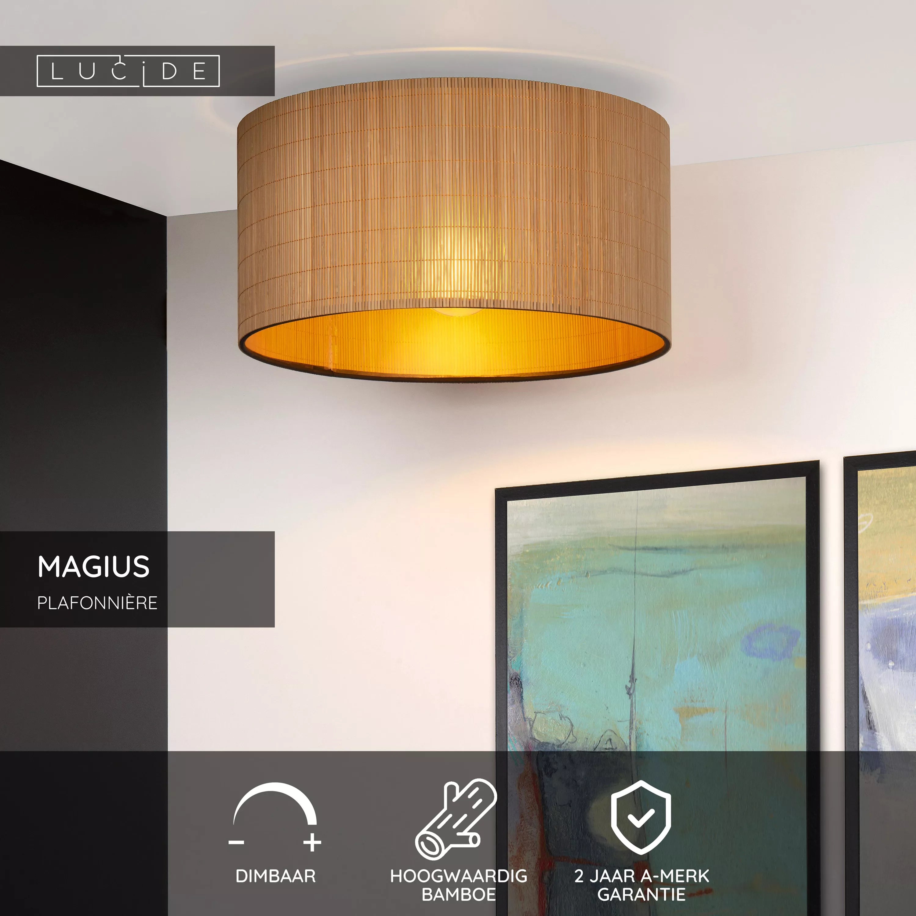 LUCIDE Lamp LED G95 - E27 4.9W 2700K - dimbaar transparant
