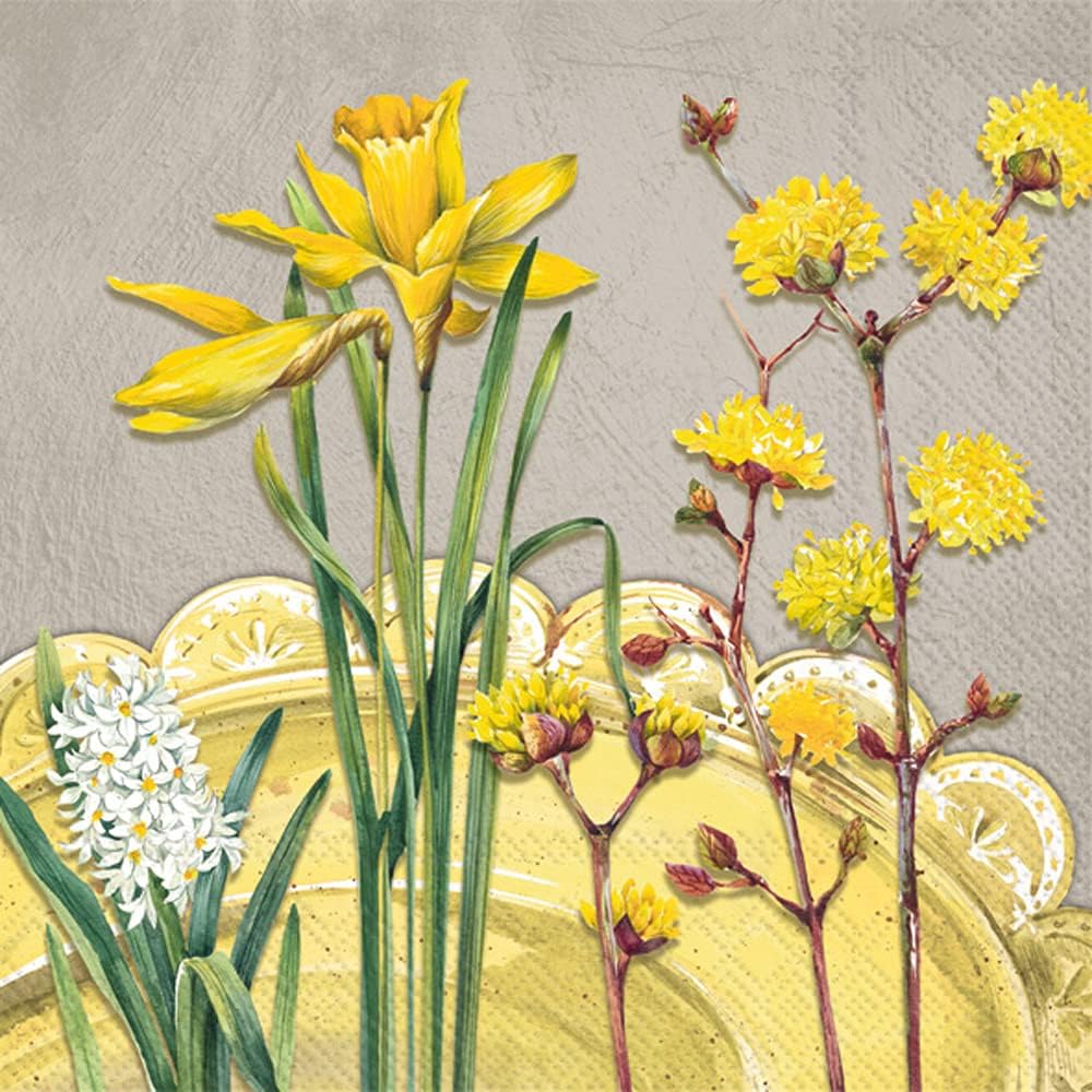 IHR Servetten 33x33cm - Nancy grijs 9398