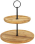 Etagere 2-laags - dia 16,5x21,5cm - bamboe 100% FSC diameter 16.5x21.5cm
