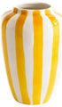 VAL Funky Flower vaasje medium 17cm - gele strepen