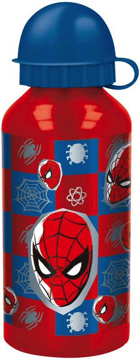 SPIDERMAN Drinkfles 400ml - aluminium