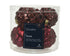 Kerstballen dennenappel glas glans/mat glitter mix 5x7cm - ossenbloed 6st.