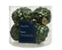 Kerstballen dennenappel glas glans/mat glitter mix 5x7cm - dennengroen 6st.