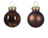 Kerstballen glas glans/mat mix 2.5cm - espresso 24st.