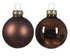 Kerstballen glas glans/mat mix 3.5cm - espresso 16st