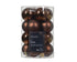 Kerstballen glas glans/mat mix 3.5cm - espresso 16st